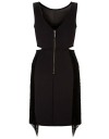 Rochie Neagra Decupata in Talie LC22430 